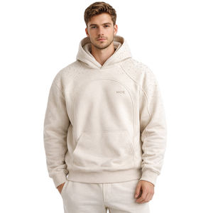 Sudadera con Capucha Personalizada con Detalles de Pedrería para Hombre, Sudadera de Felpa de Algodón para Hombre, Ropa Urbana de Alta Calidad, Producción con MOQ Bajo - Product Image 1