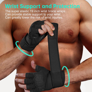 Popular product Elegant Gym Fitness <b>Gloves</b> Solid Color Customized Size Outdoor Breathable Gym Fitness <b>Gloves</b> - Product Image 6