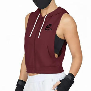 Débardeur de sport OEM de haute qualité, sans manches, pour musculation, coupe ajustée, avec capuche, en mélange de coton, basique - Product Image 5