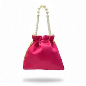 Bolso Potli de Encaje Hecho a Mano con Forro de Satén, Regalo para Diwali - Product Image 4