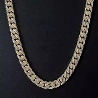 Collier chaîne cubaine de luxe en gros avec diamants pour homme, bijoux de mode pour le style urbain, les événements musicaux et les boîtes de nuit