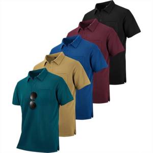 Polos et shorts d'été personnalisés en tissu de qualité supérieure, coupe classique, prix usine, faible MOQ - Product Image 3