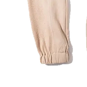 LAMA INDUSTRIES Pantalon de jogging décontracté pour homme en lin/coton beige, léger, à taille élastique et cordon de serrage, avec design croisé - Product Image 3
