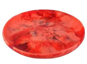 Platos redondos de resina hechos a mano, plato decorativo para servir en el hogar, para refrigerios, postres, frutas, alimentos, plato de calidad para servir con cuchara. - Product Image 2