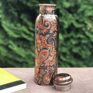 Hammered <b>Copper</b> Water <b>Bottle</b> <b>Copper</b> <b>Bottle</b> <b>Copper</b> Tumbler for Drinking Water <b>Bottle</b> Pure <b>Copper</b> <b>Bottle</b> Handmade Ayurveda Pot - Product Image 3