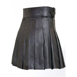 Kilt de cuero de alta calidad Scottish Highland Formal Wear Mini Longitud Fetish And Club Wear Kilts de cuero negro Vendedores - Product Image 2