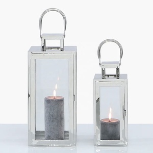 Lanternes de table en acier inoxydable antirouille, faites à la main, polies et brillantes, pour la décoration de Noël à la maison - Product Image 4