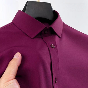 เสื้อเชิ้ตผ้าฝ้ายโพลีเอสเตอร์แขนยาวขนาดพลัสไซส์สวมใส่สบายระบายอากาศได้ดีเสื้อผ้าลำลองสำหรับผู้ชาย - Product Image 3