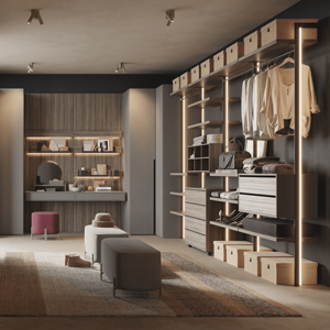 JY Project Customized Modern Luxury Bedroom Wardrobe Walk In Closet Freestanding Wall Design Home Furniture Vietnam <b>Open</b> Closet - Product Image 1