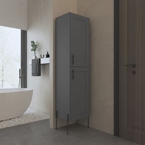 Armadio Shaker Hagi da 180 cm con una Porta e Quattro Ripiani per Stoccaggio in Bagno - Product Image 1