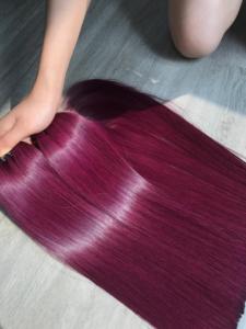 Marca DE NACIMIENTO Borgoña 100% paquete crudo vietnamita Super calidad hueso recto doble dibujado tejido al por mayor de alta calidad - Product Image 3