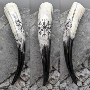 Cuerno de Búfalo Natural Tallado Estilo Vikingo, Decoración para el Hogar, Cuerno para Beber, Hecho a Mano, Pulido, Artesanía para Bodas, SOFIYA CRAFT - Product Image 2