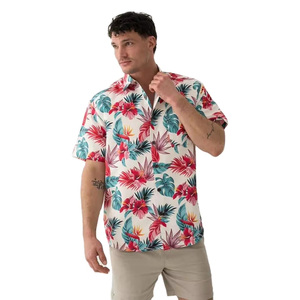 Nouvelles chemises hawaïennes pour hommes, fermeture à boutons, respirantes, écologiques, séchage rapide, 100% soie, chemises de plage pour hommes - Product Image 1