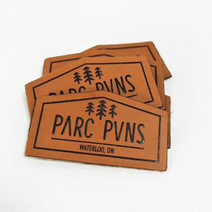 Écussons en cuir personnalisés pour chapeaux, en gros, en similicuir synthétique gaufré, avec logo personnalisé, thermocollants ou à coudre, badges en cuir véritable - Product Image 2