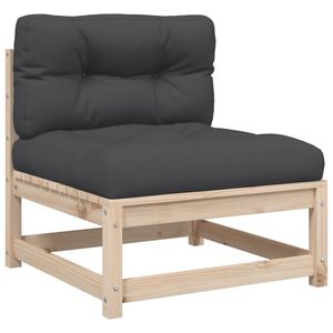 Conjunto de Sofás Modulares Grandes para Patio, de Madera de Pino Sólido Color Antracita, Sofás de Jardín - Product Image 5