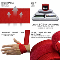 Bandages de boxe en coton élastique, logo personnalisé OEM, bandages de poing pour l'entraînement, le sparring, le Muay Thai, le MMA, équipement de combat, vente en gros