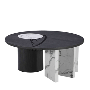 <span class=keywords><strong>Table</strong></span> <span class=keywords><strong>basse</strong></span> ronde pivotante en <span class=keywords><strong>céramique</strong></span> minimaliste, <span class=keywords><strong>table</strong></span> d'appoint extensible moderne pour la maison, meubles de salon - Product Image 3