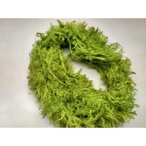 100% <b>Linen</b> <b>Yarn</b>-Lime Green Frizz Ribbon Strip for Weaving Textile Art & Crafts - Product Image 4