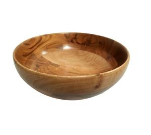 Bol rond en bois d'acacia de grande taille de haute qualité, vintage, écologique, sculpté, pour les fêtes, la cuisine, la table à manger, vente en gros - Product Image 6