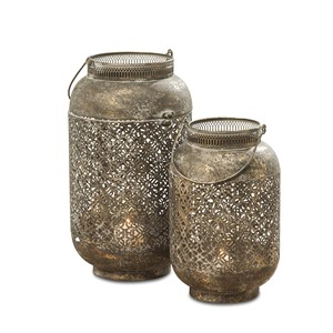 Handcrafted Brass Filigree <b>Lanterns</b> Wholesale - Moradabad Metal Decorative Set - Product Image 1