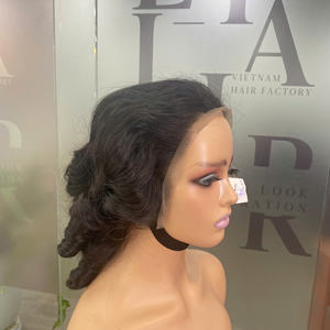 Perruque en cheveux humains vierges vietnamiens de haute qualité, bouclés et rebondissants, super double trame, dentelle transparente - Product Image 3