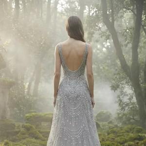 Vestidos de Noche de Lujo Estilo Dubái con Cuentas Hechas a Mano, Venta al Por Mayor, Fabricante Profesional de Ropa de Noche - Product Image 2