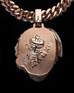 Colgante Personalizado 3D de Personaje de Dibujos Animados Hip Hop con Moissanita, Totalmente Cubierto de Piedras, Joyería de Plata 925 - Product Image 3