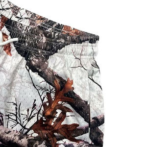 Pantalones Cortos Deportivos Casuales para Hombre, con Cordón, 100% Poliéster, Tejido de Lona, 160g, Resistentes al Viento, Cintura Media, Bolsillos con Impresión Digital, Transpirables - Product Image 3