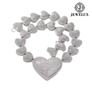 Collier chaîne cubaine de qualité supérieure, entièrement serti de diamants, style hip-hop, personnalisable à prix compétitif - Product Image 2