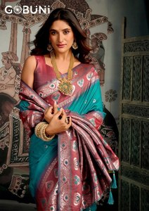 Drape <b>Yourself</b> in Elegance Make Every Moment Royal Indulge in Timeless Grace Saree Silk Nett Fabric Heavy Premium Soft Silk - Product Image 5
