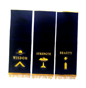 Housse de piédestal maçonnique personnalisée pour Loge Bleue, bannières brodées en soie écologique, tapis d'autel, insignes cérémoniels - Product Image 1