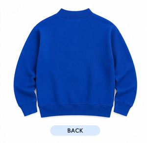 Sweat-shirt à col montant bleu personnalisé avec logo, à manches longues, pour femme, idéal pour un usage décontracté – Nouvelle collection très prisée - Product Image 4