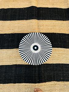 Mesa de Cajones con Incrustaciones de Hueso de ILAHI, Diseño Moderno con Detalles de Ágata, Almacenamiento de Tres Niveles, Mueble Portátil para Sala de Estar/Hogar - Product Image 3