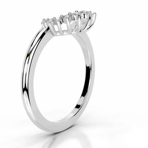 Anillo de Boda con Diamante Cultivado en Laboratorio, Corte Facetado Redondo, Certificado IGI - Product Image 3