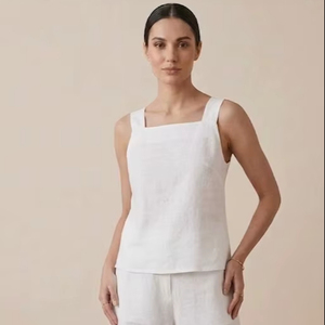 Vestido largo sin mangas con cuello cuadrado para mujer, estilo casual, transpirable, para fiesta de verano, diseño personalizado - Product Image 1