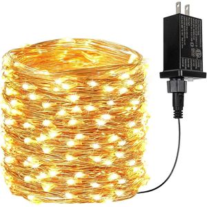 200 LED Fairy <b>Lights</b> 66Ft Plug-in String <b>Lights</b> Waterproof Indoor Outdoor Christmas Decor 8 Modes <b>Timer</b> Twinkle Effects for - Product Image 1