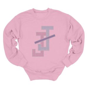 เสื้อสเวตเชิ้ตคอกลมสีชมพูสำหรับผู้หญิง แขนยาว พิมพ์ลายตัวอักษรแบบประสานกัน สวมใส่สบาย น้ำหนักเบา แฟชั่นทันสมัย - Product Image 1