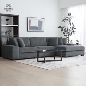 أريكة جديدة وحدات كوردروي الزاوية ، مجموعة فاخرة سهلة التجميع ، تركيبة مجانية - Product Image 3