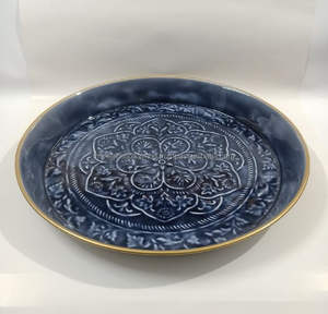 Plaque de service en métal émaillé gaufré - Product Image 1