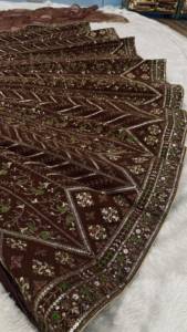 Lehenga Choli traditionnel indien en soie avec broderies de sequins, robe de mariée longue pour femme, tenue de soirée élégante - Product Image 4