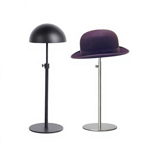 ขาตั้งโชว์หมวกวิกผมสแตนเลสสตีลสำหรับร้านค้าปลีกสมัยใหม่ - Product Image 1