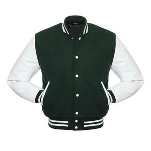 Veste universitaire d'hiver personnalisée de haute qualité, broderie chenille, manches en cuir véritable, coupe-vent, chaude, unisexe, streetwear, vêtements d'extérieur - Product Image 2