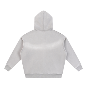 Sweat-shirt à capuche zippé streetwear personnalisé en coton épais, épaules tombantes, fabricant OEM ODM, sweat-shirt homme grande taille - Product Image 2