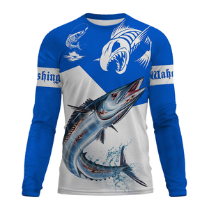 เสื้อตกปลาแขนยาวผู้ชาย แบรนด์บาสฮันเตอร์ ผ้าฝ้ายถัก พิมพ์ลายดิจิทัล แห้งเร็ว ดีไซน์สปอร์ต คอกลม ทรงปกติ - Product Image 5