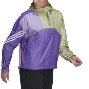 Veste coupe-vent légère pour femme, color block, à capuche et demi-zip, style sport, rétro, pour activités de plein air, course et entraînement - Product Image 2