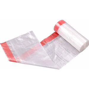 Sacs poubelle à cordon, sacs à déchets, rouleau à distribution facile, grande capacité, étanches, HDPE/LDPE, imprimés en gravure, prix de gros pour la maison - Product Image 5