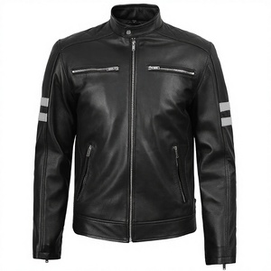2026 OEM <b>Top</b> Trending Genuine Black Cowhide <b>Leather</b> Jacket For Men's <b>High</b> Quality Low MOQ Plus-Size Winter Fashion Heated Jacket - Product Image 1