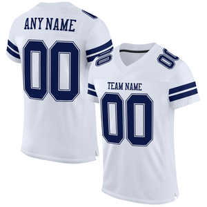 Camiseta de Fútbol Americano Personalizada, Negra y Azul, de Malla, Cuello en V, Manga Corta, Impresión Sublimada, Nombre del Equipo, Cualquier Nombre, 00, Ropa para Hombre Adulto - Product Image 2