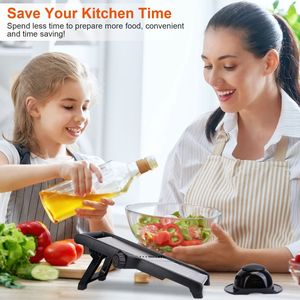 Affettatrice Mandolina in Acciaio Inox, Taglia Verdure e Frutta, Grattugia e Pelapatate per Uso Domestico in Cucina - Product Image 6