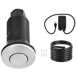 Componenti per Elettrodomestici da Cucina: Interruttore ad Aria a Doppia Uscita per Smaltimento Rifiuti Alimentari, 3.5 Pollici, Finitura in Acciaio Inox Spazzolato Argento - Product Image 1